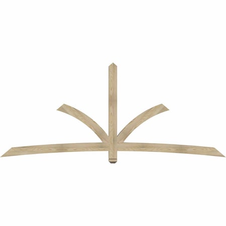 Ekena Millwork Davenport Rough Sawn Timber Gable Bracket, Douglas Fir, 108"W x 45"H x 4"D x 4"F, 10/12 Pitch GBW108X45X0404DAV00RDF